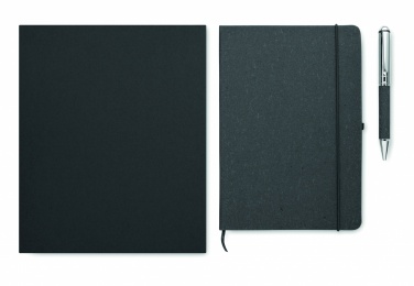 Logo trade promotional item photo of: Recycled leather notebook set