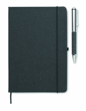 Logotrade promotional giveaways photo of: Recycled leather notebook set