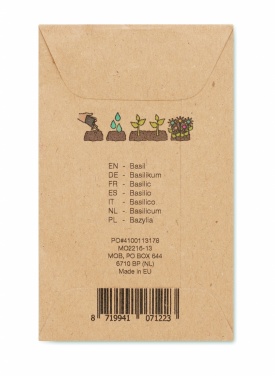 Logotrade promotional gift picture of: Basil seeds in craft envelope