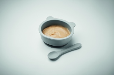 Logo trade advertising products image of: Silicone spoon, bowl baby set