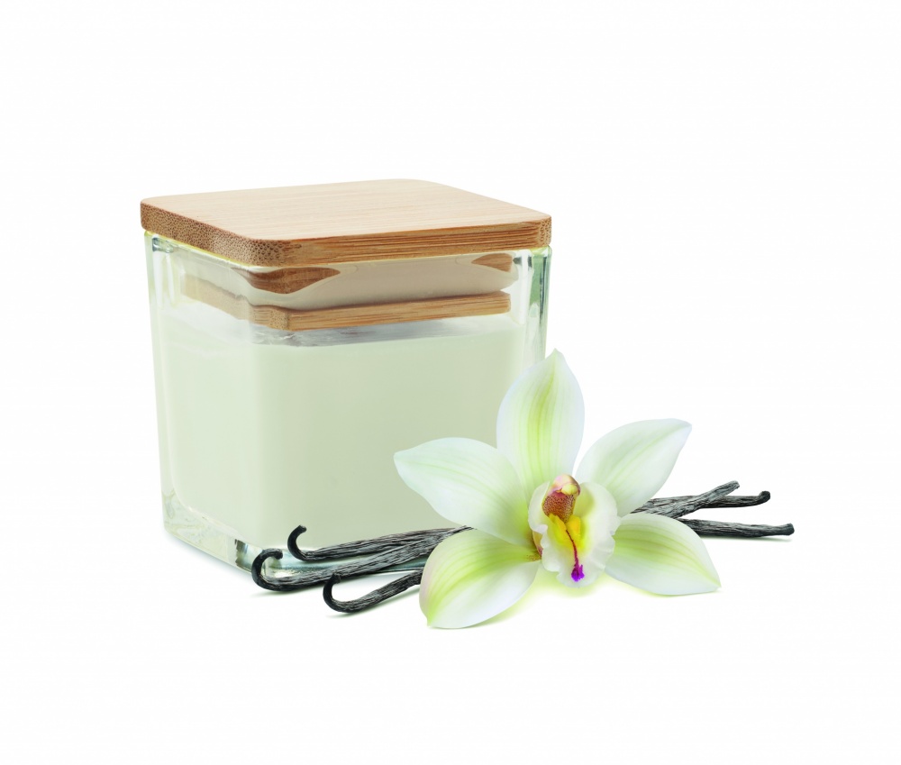 Logotrade promotional product picture of: Squared fragranced candle 50gr