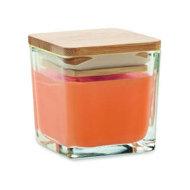 Logo trade promotional gifts picture of: Squared fragranced candle 50gr