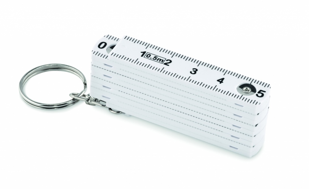 Logo trade promotional merchandise photo of: Carpenters ruler key ring 50cm Kotka