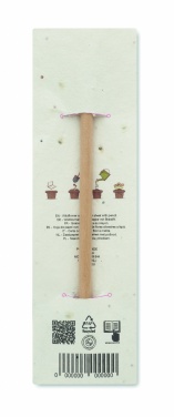 Logo trade business gifts image of: Natural pencil in seeded pouch