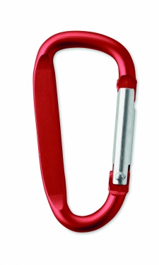 Logo trade promotional merchandise image of: Carabiner clip in aluminium.