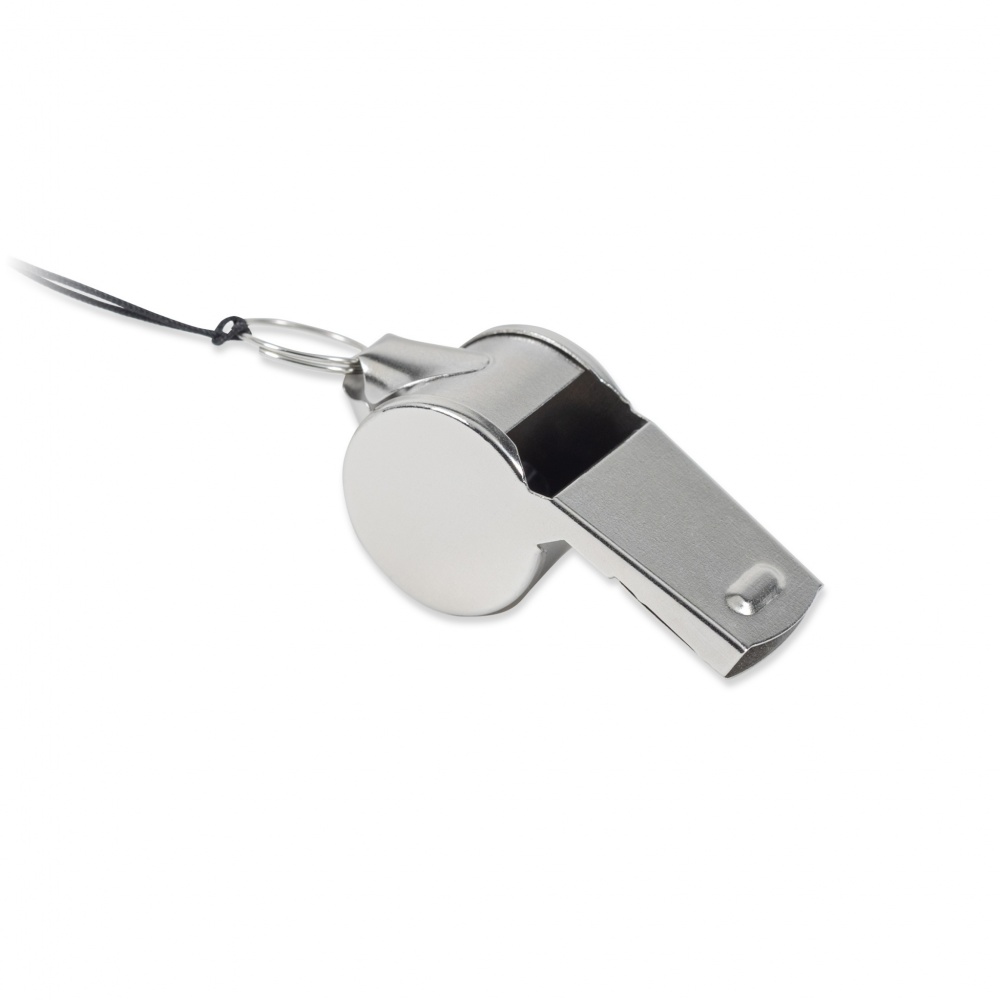 Logo trade corporate gifts image of: Metal whistle