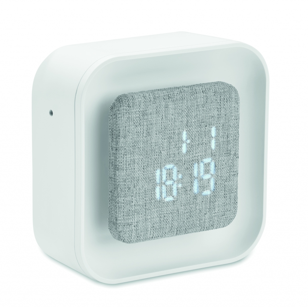 Logotrade promotional gift picture of: Recycled ABS/RPET alarm clock Stuttgart