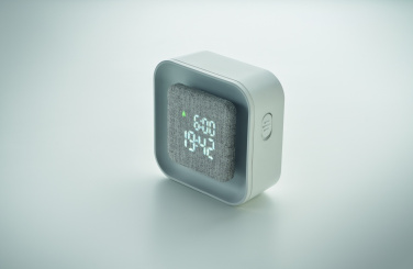 Logo trade promotional merchandise picture of: Recycled ABS/RPET alarm clock Stuttgart