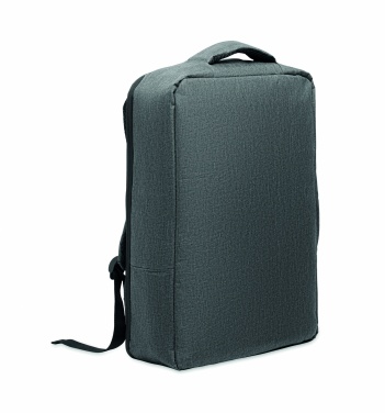 Logotrade promotional item image of: A safe 15-inch laptop backpack made of 300D RPET with a 210D RPET lining and customizable printing.