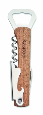 Logo trade corporate gifts picture of: 3 in 1 bamboo bottle opener WOOL