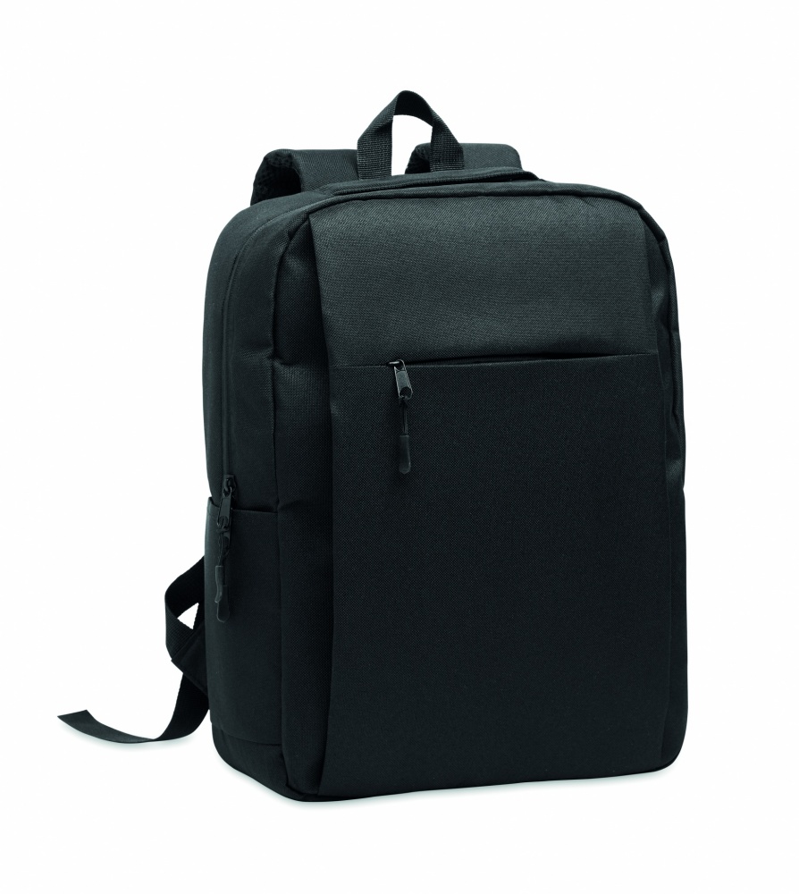 Logo trade promotional products picture of: Slim 15 inch laptop backpack made of 600D RPET polyester with a 210D lining and customizable printing