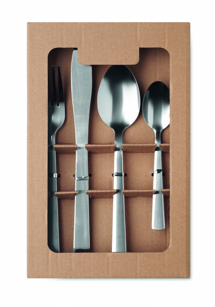 Logo trade promotional giveaways image of: 16 piece cutlery set.