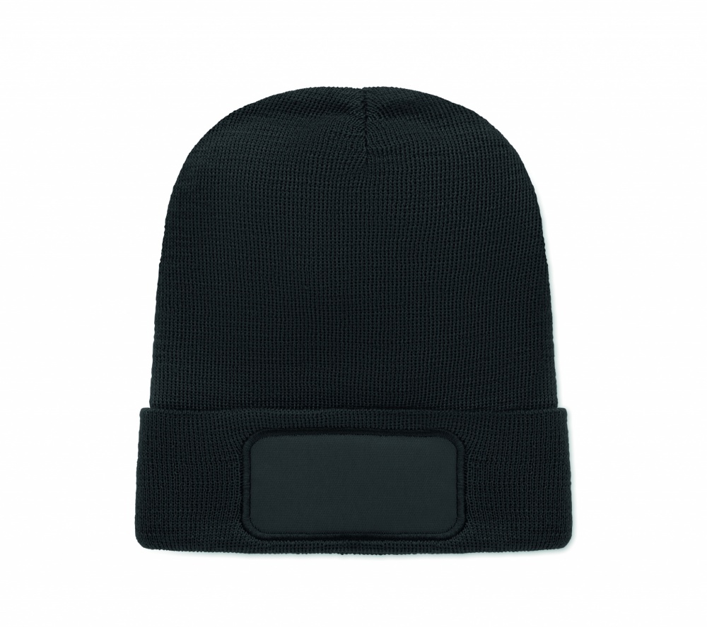 Logo trade business gifts image of: Unisex beanie RPET polyester