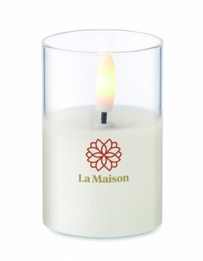 Logo trade promotional merchandise picture of: LED wax candle in glass holder