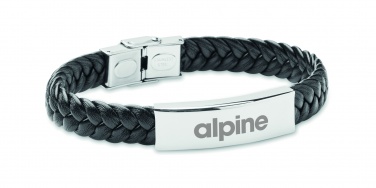 Logo trade advertising products picture of: Braided faux leather bracelet