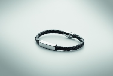 Logo trade advertising product photo of: Braided faux leather bracelet