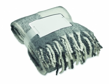 Logo trade promotional gifts image of: Chequered mohair blanket