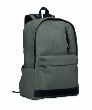 Logotrade promotional giveaway image of: A 15-inch laptop backpack made of recycled pre-consumer cotton with customizable printing