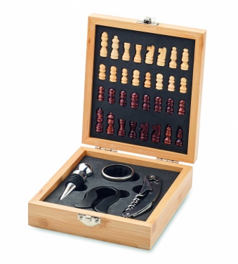 Logo trade advertising products image of: Chess board wine set