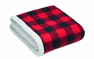 Logo trade advertising products image of: RPET sherpa fleece blanket