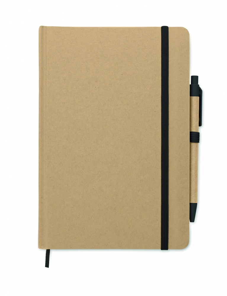 Logo trade promotional items image of: Caratil A5 notebook in recycled carton