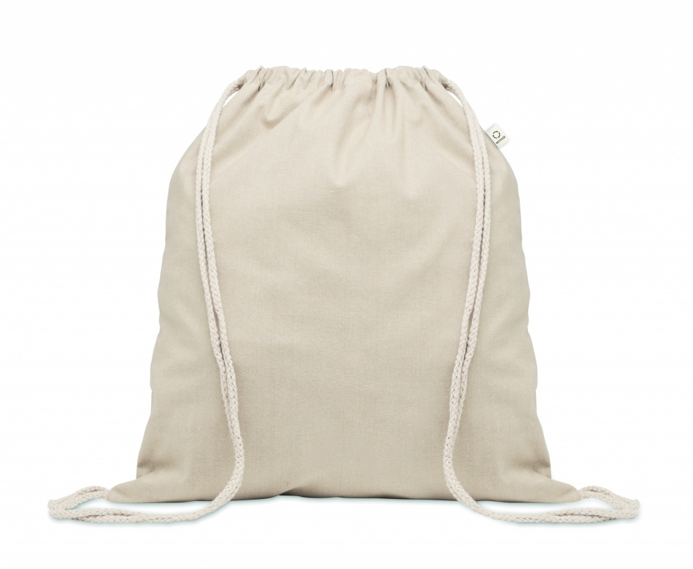 Logotrade corporate gift image of: Recycled cotton drawstring bag