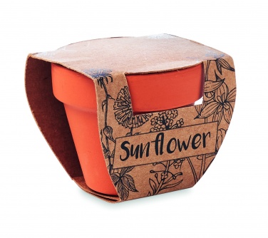 Logo trade advertising products image of: Terracotta pot 'sunflower'