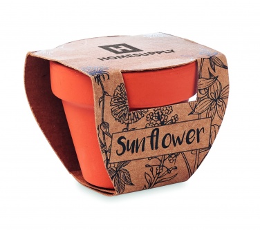 Logo trade business gift photo of: Terracotta pot 'sunflower'