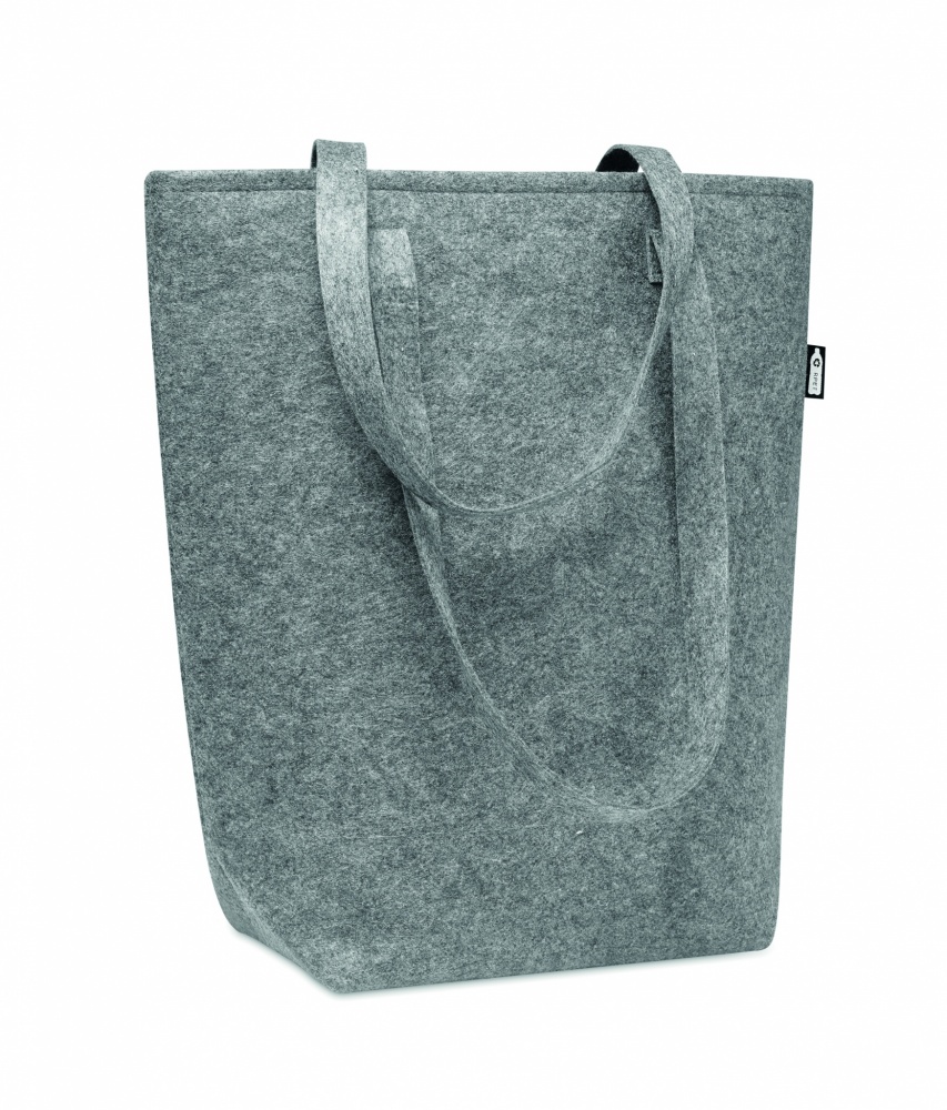 Logo trade promotional giveaways image of: RPET felt shopping bag