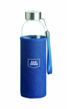 Logotrade promotional gift picture of: Glass bottle in pouch 500 ml