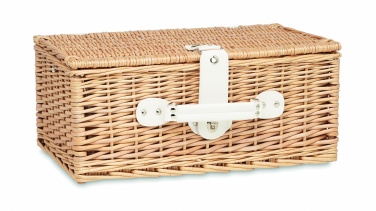 Logo trade advertising product photo of: Wicker picnic basket 2 people