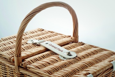 Logotrade corporate gift picture of: Wicker picnic basket 4 people