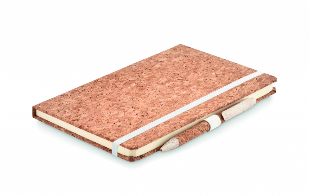 Logo trade advertising products picture of: A5 cork notebook with pen