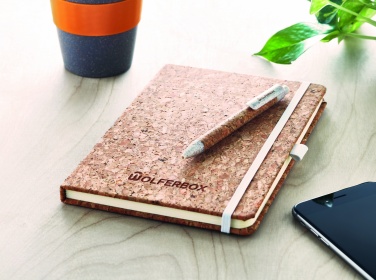 Logo trade advertising products picture of: A5 cork notebook with pen