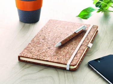 Logotrade advertising products photo of: A5 cork notebook with pen