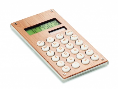 Logotrade promotional product image of: 8 digit bamboo calculator