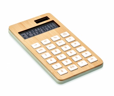 Logo trade corporate gifts image of: 12 digit bamboo calculator