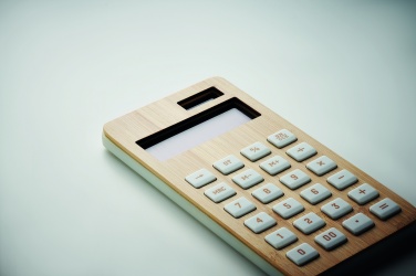 Logo trade promotional merchandise photo of: 12 digit bamboo calculator