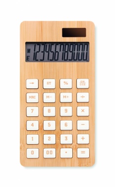 Logotrade promotional gift picture of: 12 digit bamboo calculator