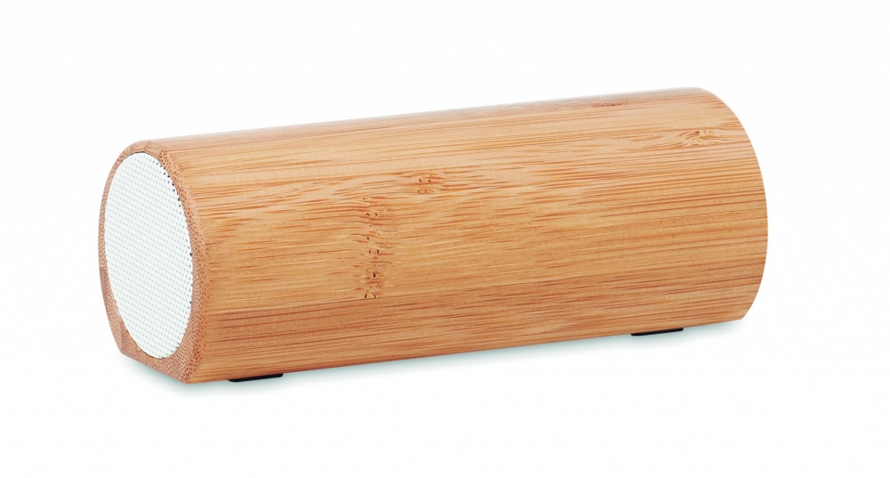 Logo trade promotional item photo of: Wireless bamboo speaker 2x5W