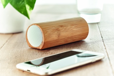 Logotrade advertising products photo of: Wireless bamboo speaker 2x5W