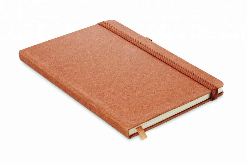 Logo trade promotional merchandise photo of: Recycled Leather A5 notebook