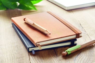 Logotrade promotional gift picture of: Recycled Leather A5 notebook