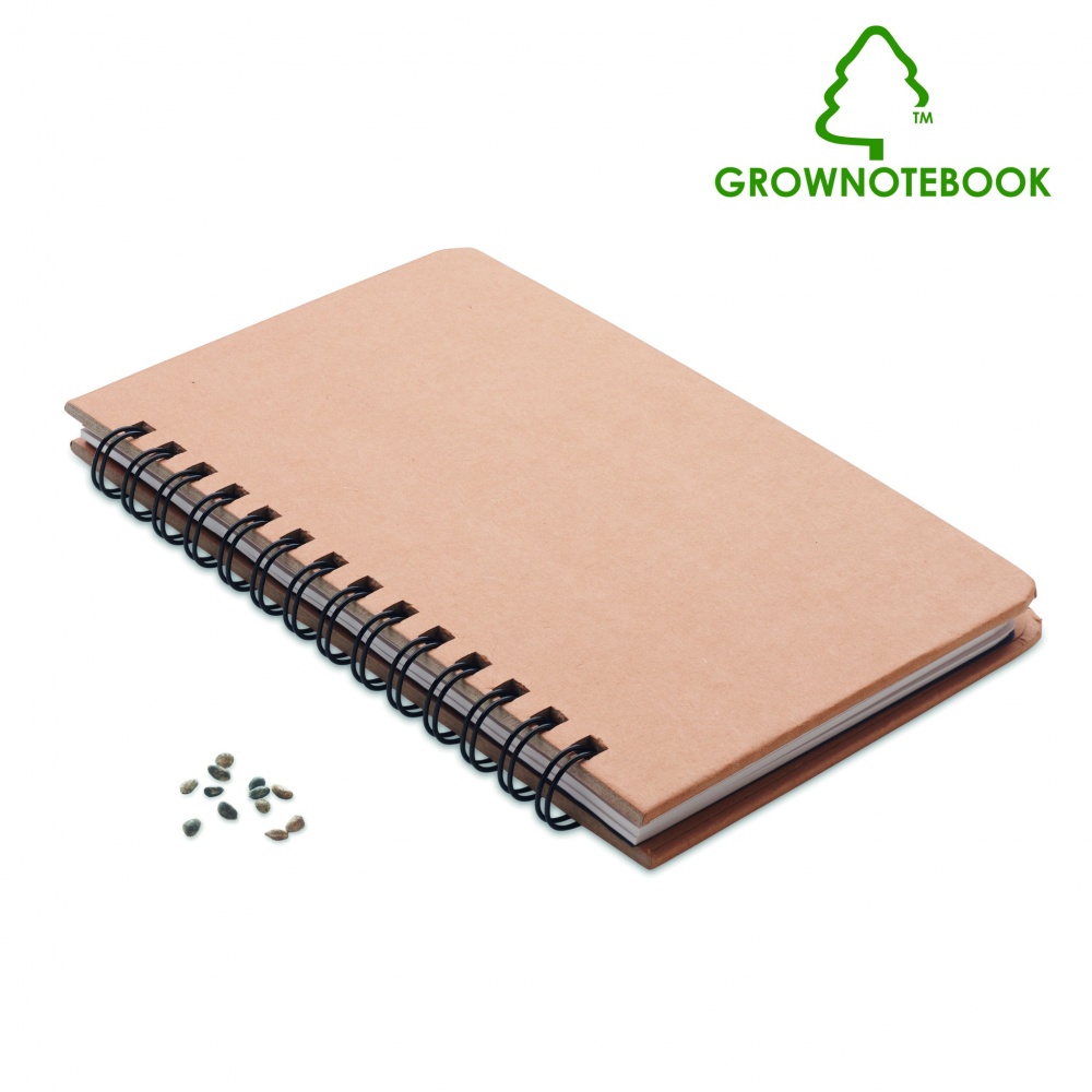 Logotrade promotional gift picture of: A5 Pine tree GROWNOTEBOOK™