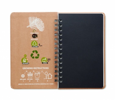 Logo trade promotional items picture of: A5 Pine tree GROWNOTEBOOK™