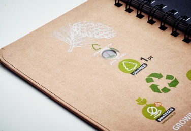 Logo trade advertising products picture of: A5 Pine tree GROWNOTEBOOK™