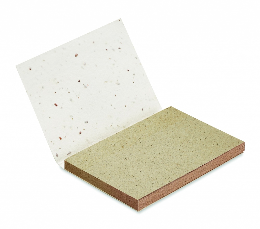 Logotrade promotional item picture of: Grass/seed paper memo pad