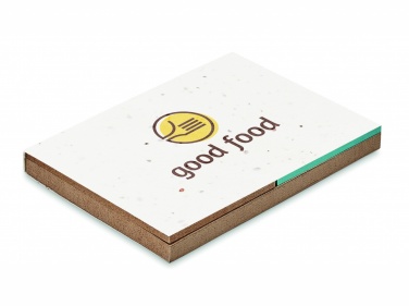 Logotrade promotional gift image of: Grass/seed paper memo pad