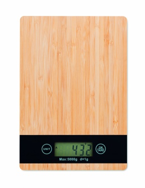 Logotrade promotional gift picture of: Bamboo digital kitchen scales