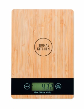 Logotrade promotional product image of: Bamboo digital kitchen scales